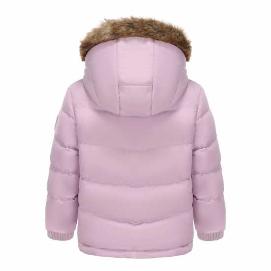 Soulcal Пухено Яке 2 Zip Bubble Jacket Infants Сиренево 