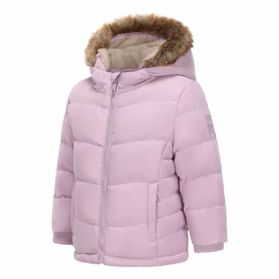 Soulcal Пухено Яке 2 Zip Bubble Jacket Infants Сиренево 