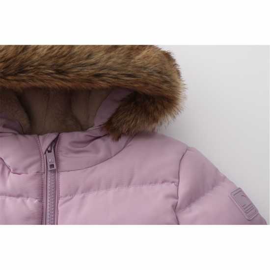Soulcal Пухено Яке 2 Zip Bubble Jacket Infants Сиренево 