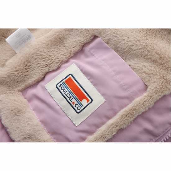 Soulcal Пухено Яке 2 Zip Bubble Jacket Infants Сиренево 
