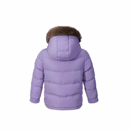 Soulcal Пухено Яке 2 Zip Bubble Jacket Infants Лилаво 