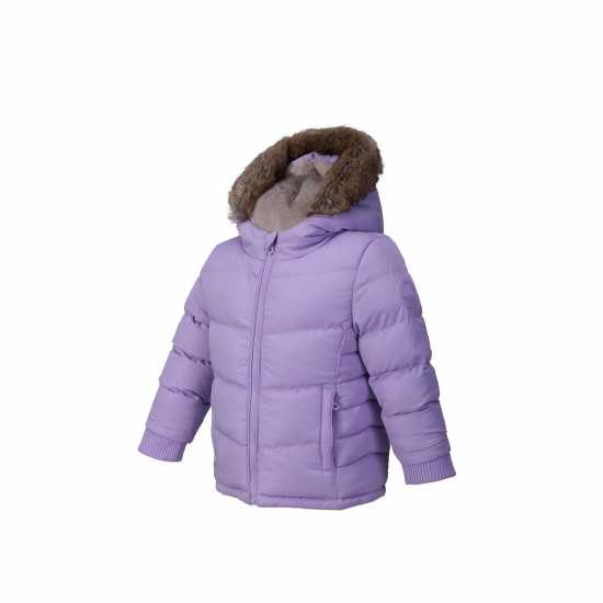 Soulcal Пухено Яке 2 Zip Bubble Jacket Infants Лилаво 
