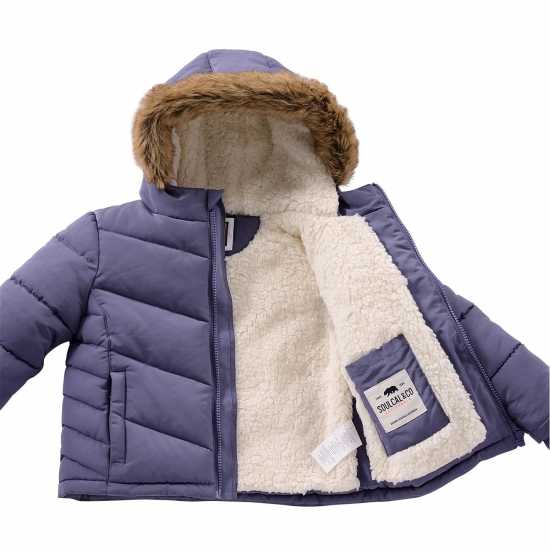 Soulcal Пухено Яке Bubble Jacket Infants Purple Детски якета и палта