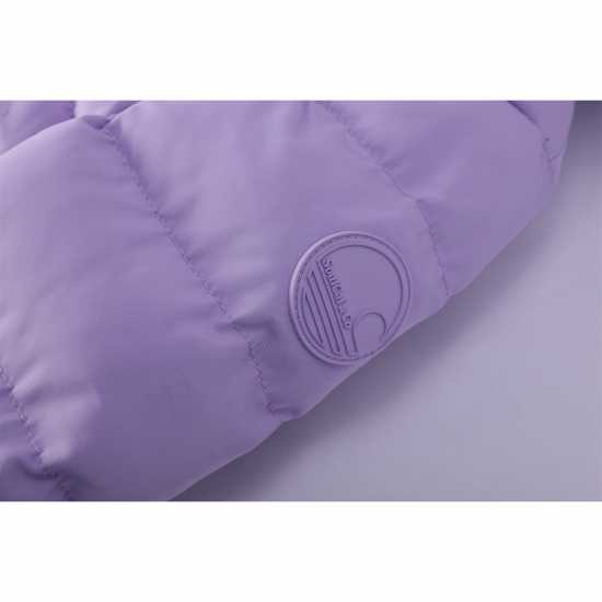 Soulcal Пухено Яке 2 Zip Bubble Jacket Infants Лилаво 