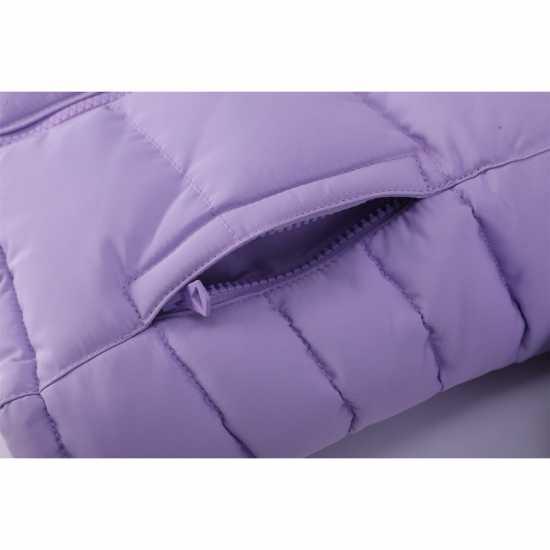 Soulcal Пухено Яке 2 Zip Bubble Jacket Infants Лилаво 