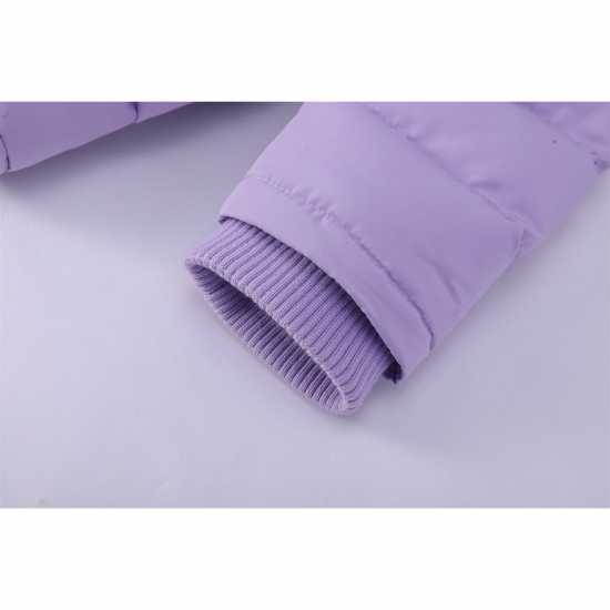 Soulcal Пухено Яке 2 Zip Bubble Jacket Infants Лилаво 