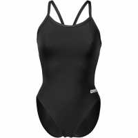 Womens Solid Team Challenge Swimsuit Black White Womens Solid Team Challenge Swimsuit Black White