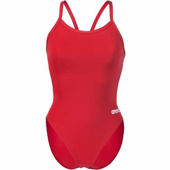 Arena Team Swim Challenge Solid Womens Red White Дамски бански