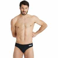 Мъжки плувни шорти и клинове Arena Swim Brief Solid Черно Бяло Arena Swim Brief Solid Черно Бяло Мъжки плувни шорти и клинове