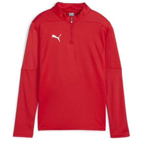 Puma Полар Момчета Teamfinal Training Quarter Zip Top Jr Fleece Boys Puma Red Детски полар