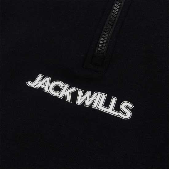 Jack Wills Contrast Qz Hdy Ch99 Black Детски суитчъри и блузи с качулки