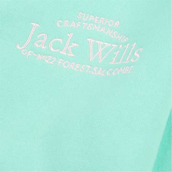 Jack Wills Nellie Lb Zip Hd Ch99 Ice Green Детски суитчъри и блузи с качулки