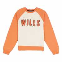 Jack Wills Raglan Crew Sweater Childrens Fusion Coral Детски горнища и пуловери