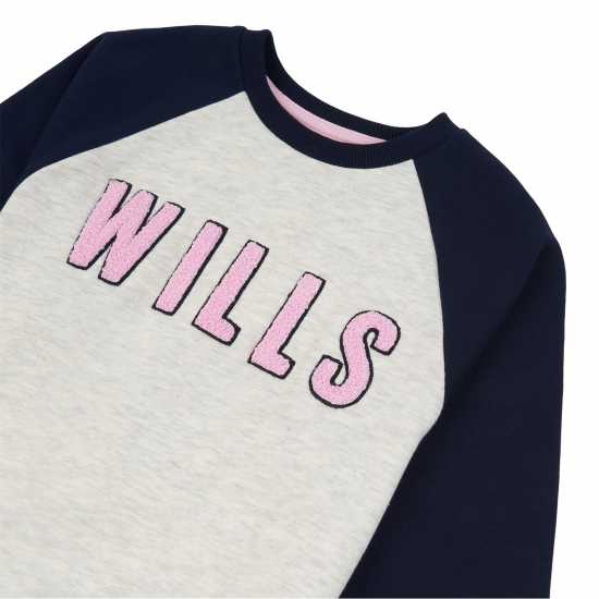 Jack Wills Raglan Crew Sweater Childrens Navy Blazer Детски горнища и пуловери