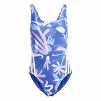 Adidas Floral 3-Stripes Swimsuit Womens