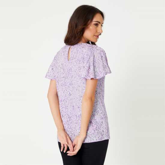 Be You Sequin Angel Sleeve Top  