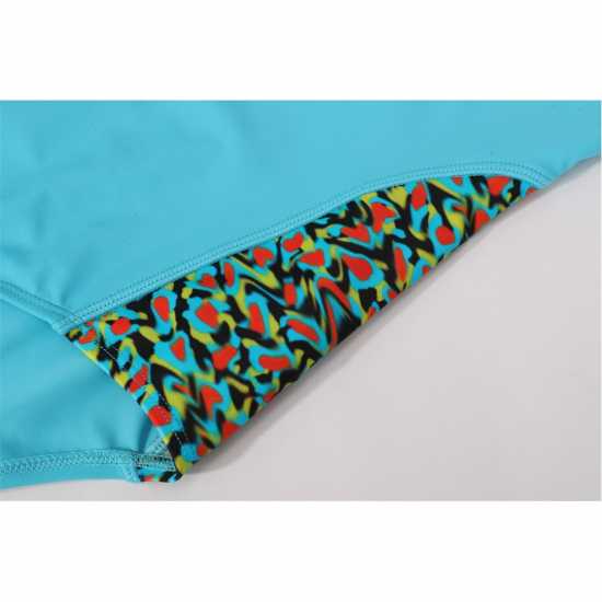 Дамски бански Slazenger Splice Racerback Swimsuit Womens Син/Черен Slazenger Splice Racerback Swimsuit Womens Син/Черен Дамски бански