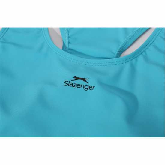Дамски бански Slazenger Splice Racerback Swimsuit Womens Син/Черен Slazenger Splice Racerback Swimsuit Womens Син/Черен Дамски бански