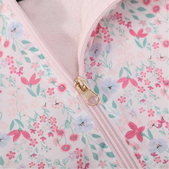 Firetrap Kids Enchanted Blossom Pink Floral Water Resistant Hooded Long Sleeve Rain Anorak Благороден розов 