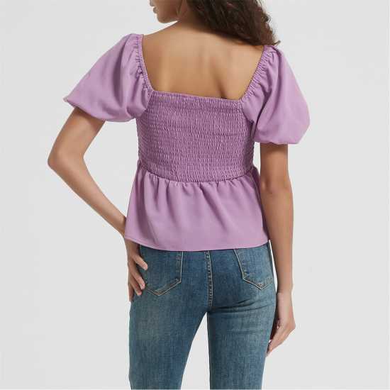 Be You Sleeve Peplum Top Сиренево 