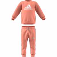Adidas Crew Set Infant Pink/White Детски полар