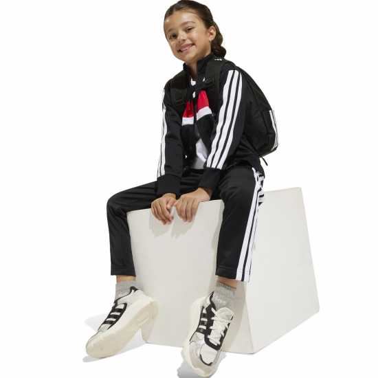 Adidas Екип Невръстни Деца Seasonal Essentials Tiberio 3-Stripes Tracksuit Infants Черно/Червено Adidas Екип Невръстни Деца Seasonal Essentials Tiberio 3-Stripes Tracksuit Infants Черно/Червено