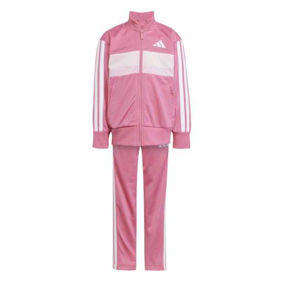 Adidas Екип Невръстни Деца Seasonal Essentials Tiberio 3-Stripes Tracksuit Infants Розово/Бяло Adidas Екип Невръстни Деца Seasonal Essentials Tiberio 3-Stripes Tracksuit Infants Розово/Бяло