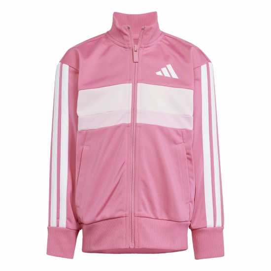 Adidas Екип Невръстни Деца Seasonal Essentials Tiberio 3-Stripes Tracksuit Infants Розово/Бяло Adidas Екип Невръстни Деца Seasonal Essentials Tiberio 3-Stripes Tracksuit Infants Розово/Бяло