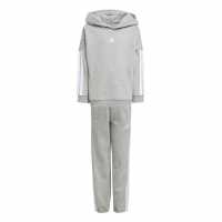 Adidas Екип Невръстни Деца 3-Stripes Essentials Fleece Tracksuit Infants Сиво/Бяло 