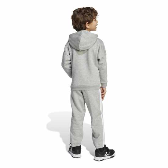 Adidas Екип Невръстни Деца 3-Stripes Essentials Fleece Tracksuit Infants Сиво/Бяло 