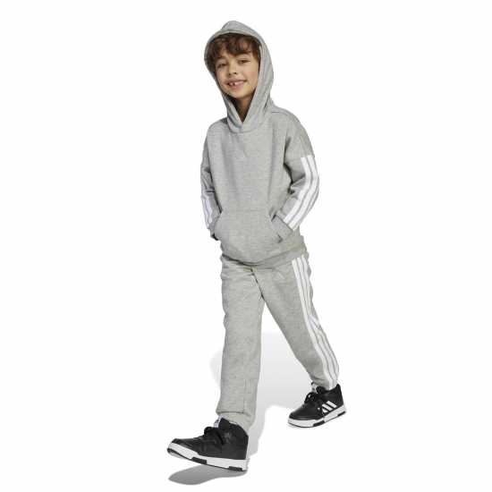 Adidas Екип Невръстни Деца 3-Stripes Essentials Fleece Tracksuit Infants Сиво/Бяло 