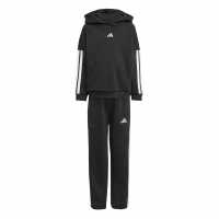 Adidas Екип Невръстни Деца 3-Stripes Essentials Fleece Tracksuit Infants Черно/Бяло 