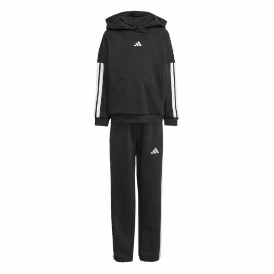 Adidas Екип Невръстни Деца 3-Stripes Essentials Fleece Tracksuit Infants Черно/Бяло Adidas Екип Невръстни Деца 3-Stripes Essentials Fleece Tracksuit Infants Черно/Бяло