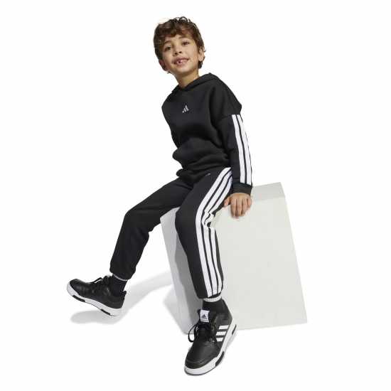 Adidas Екип Невръстни Деца 3-Stripes Essentials Fleece Tracksuit Infants Черно/Бяло Adidas Екип Невръстни Деца 3-Stripes Essentials Fleece Tracksuit Infants Черно/Бяло