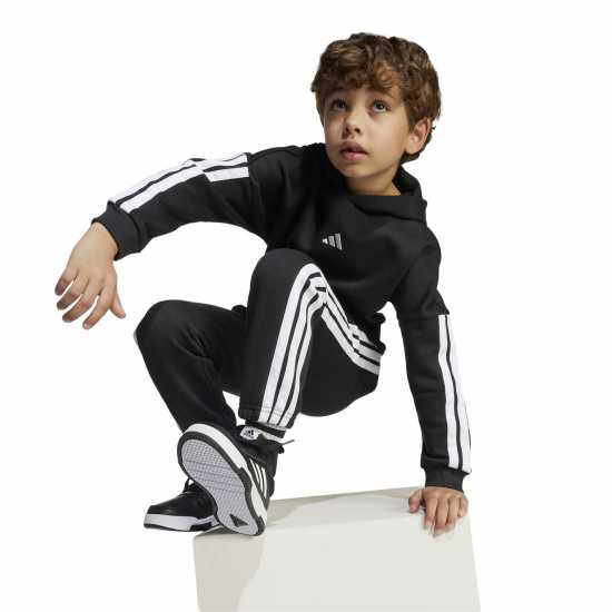 Adidas Екип Невръстни Деца 3-Stripes Essentials Fleece Tracksuit Infants Черно/Бяло Adidas Екип Невръстни Деца 3-Stripes Essentials Fleece Tracksuit Infants Черно/Бяло
