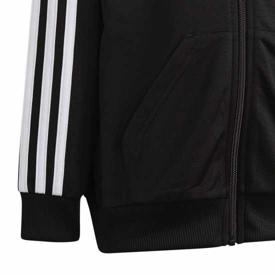 Adidas Stripe Poly Tracksuit Black/White Детски спортни екипи