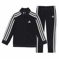 Adidas Stripe Poly Tracksuit Navy/White Детски спортни екипи