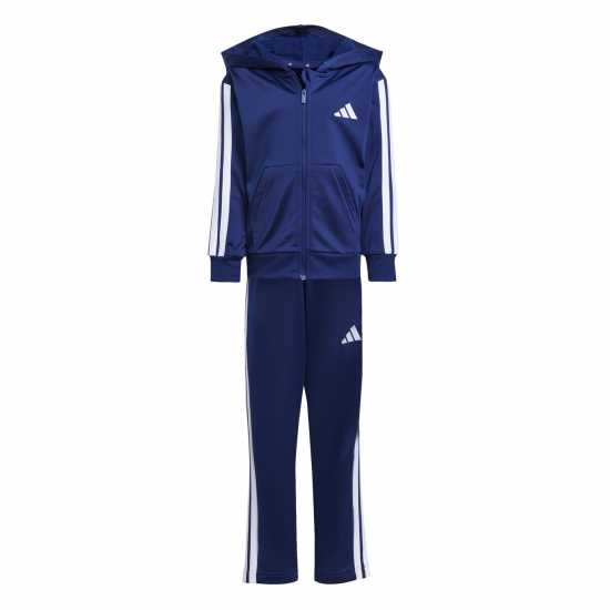 Adidas Stripe Poly Tracksuit Морско синьо/Бяло 