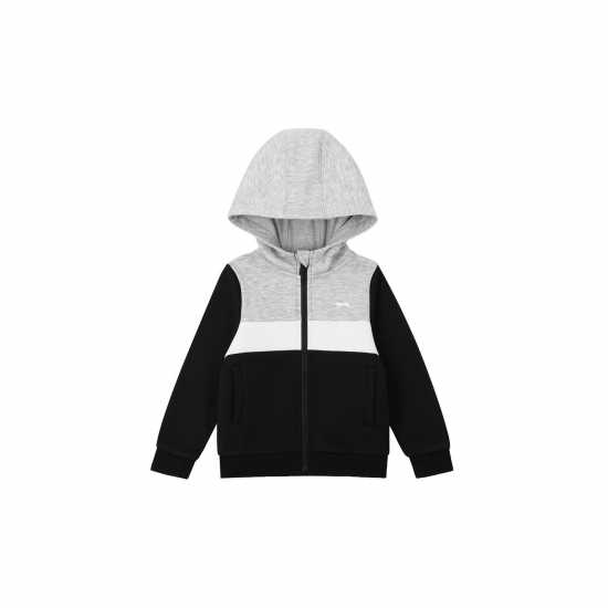 Slazenger Fleece Full Zip Tracksuit Infant Черно 