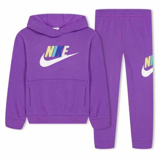 Детски спортни екипи Nike Спортен Комплект Момичета Fleece Tracksuit Infant Girls Черно малиново Nike Спортен Комплект Момичета Fleece Tracksuit Infant Girls Черно малиново Детски спортни екипи