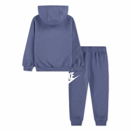 Nike Спортен Комплект Момичета Fleece Tracksuit Infant Girls Индиго 