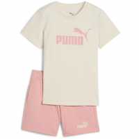 Puma Тениска С Лого Ess No.1 Logo Tee And Shorts Set Ps Tracksuit Boys Розово 