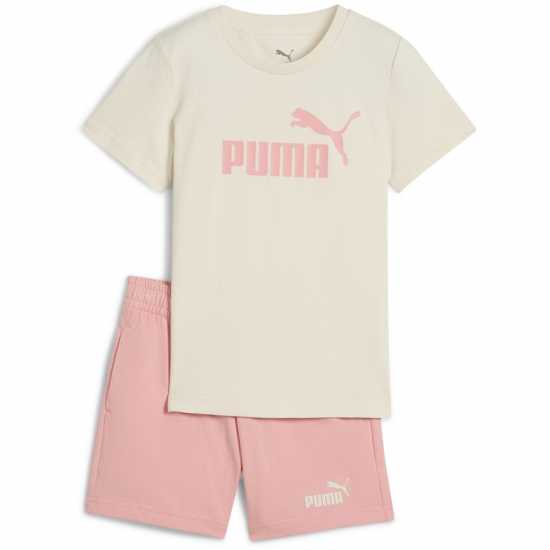 Puma Тениска С Лого Ess No.1 Logo Tee And Shorts Set Ps Tracksuit Boys Розово Puma Тениска С Лого Ess No.1 Logo Tee And Shorts Set Ps Tracksuit Boys Розово