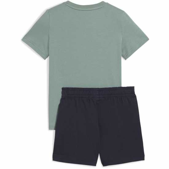 Puma Тениска С Лого Ess No.1 Logo Tee And Shorts Set Ps Tracksuit Boys Тъмно синьо Зелено Puma Тениска С Лого Ess No.1 Logo Tee And Shorts Set Ps Tracksuit Boys Тъмно синьо Зелено