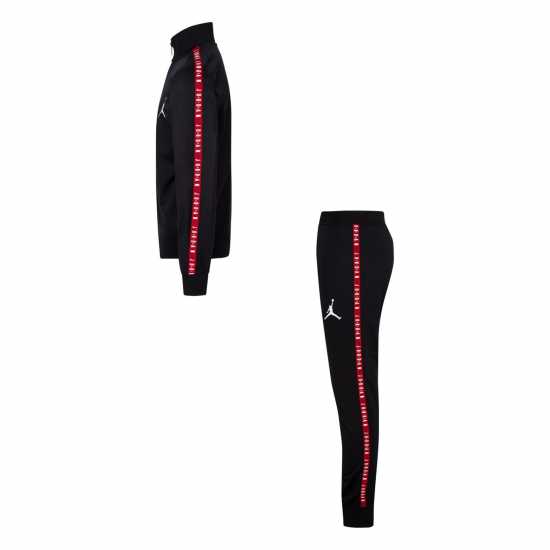 Air Jordan Unisex Kids' Tape Poly Tracksuits Черно/Червено 