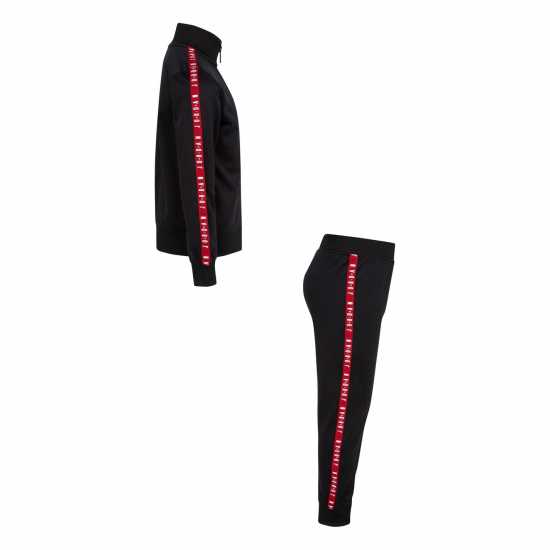 Kids' Tape Poly Tracksuits Черно/Червено Kids' Tape Poly Tracksuits Черно/Червено