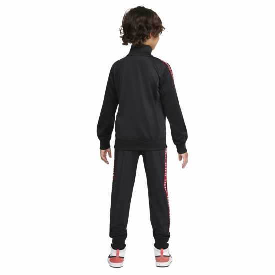 Kids' Tape Poly Tracksuits Черно/Червено Kids' Tape Poly Tracksuits Черно/Червено