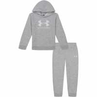 Under Armour Armour Big Logo Set Infant Boys Grey/White Детски спортни екипи