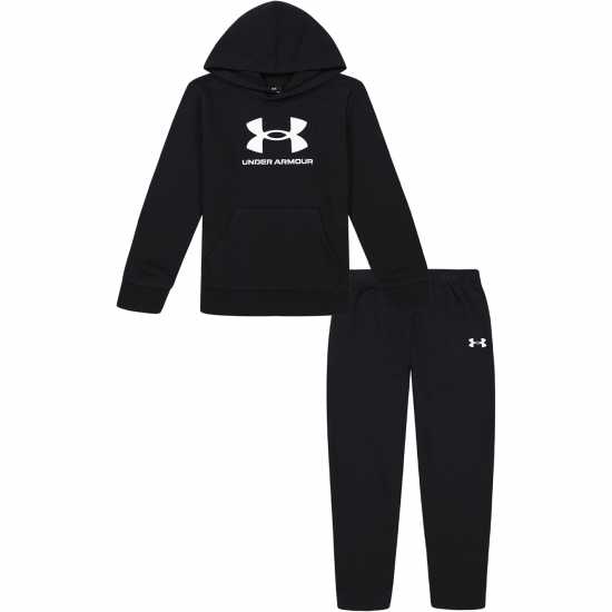 Under Armour Armour Big Logo Set Infant Boys Черно/Бяло Детски спортни екипи