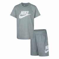 Nike T-Shirt And Shorts Set Infants Сива Хизър Nike T-Shirt And Shorts Set Infants Сива Хизър